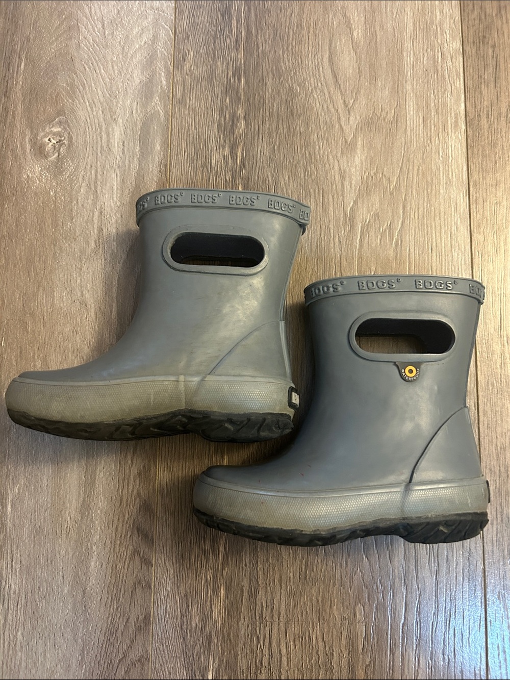 Bogs Infant Taupe Gray Waterproof Pull-On Rain Boots, 6c